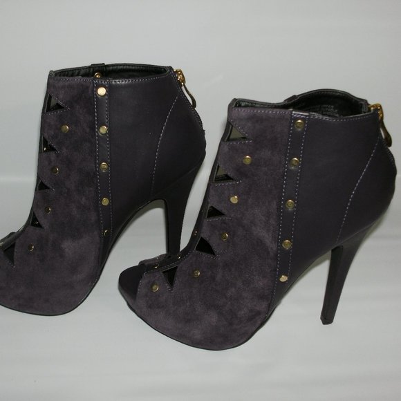 Just Fab Beville Heeled Bootie 6M - Picture 3 of 5